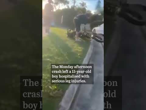 Karen hits Ebike kid ? #fypshorts #karen #surron #crash #motorcyclecrash #surronfail #stunt thumbnail