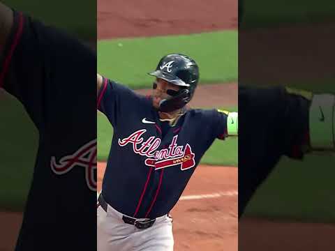 Ronald Acuña Jr. hit a GRAND SLAM over the Green Monster then gave his bat a kiss before spiking it thumbnail