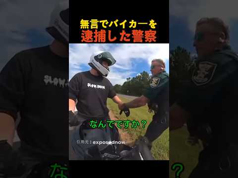 無言でバイカーを逮捕した警察 thumbnail