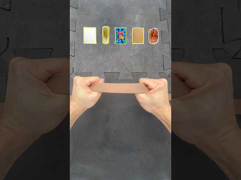 Qué material es más difícil de rasgar con la mano? 💪😂 thumbnail