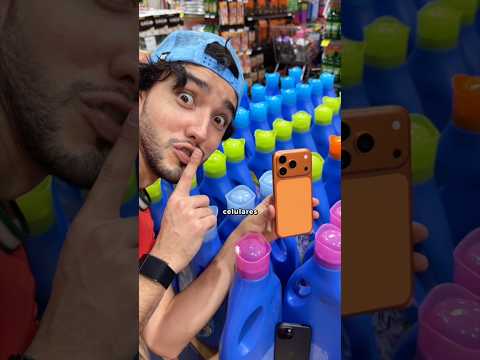ESCONDI CELULARES EN UN SUPERMERCADO😱 thumbnail