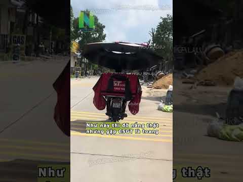 Như này thì đỡ nắng thật nhưng gặp CSGT là toang thumbnail