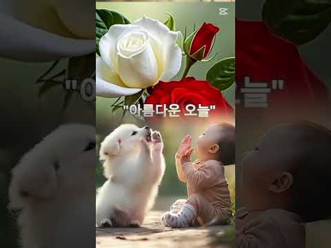 아름다운 오늘 예쁜 하루 되세요 아가와 멍멍이 깜찍하고 귀엽네요 #하하 #아가와멍멍이 #웃음소리 행복해요 #재미있는영상 #하이브 #사랑 #교감 #예쁜영상 #안중태tv #shorts thumbnail
