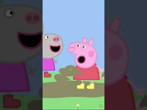 Delphine Donkey LOVES Jumping in Muddy Puddles! 🫏 #peppapig #shorts thumbnail