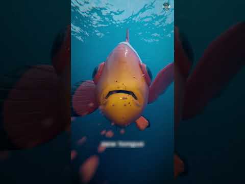 Ký sinh trùng thay thế lưỡi của cá hề trong đại dương #kienthuc #giaitri thumbnail