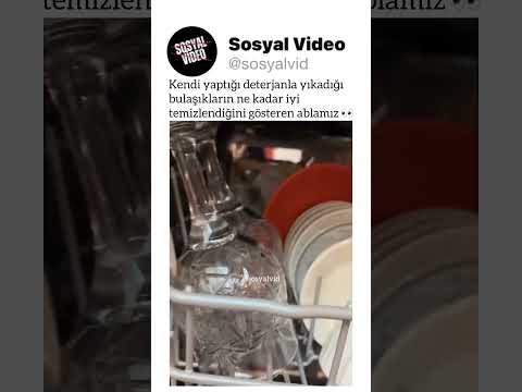 Kendi yaptığı deterjanla yıkadığı bulaşıkların ne kadar iyi temizlendiğini gösteren ablamız ? thumbnail