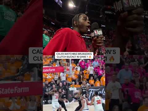 “JB NICE!” 🗣️ Caleb Wilson reacts to Jalen Brunson’s clutch jumper in crunch time 🏆 thumbnail