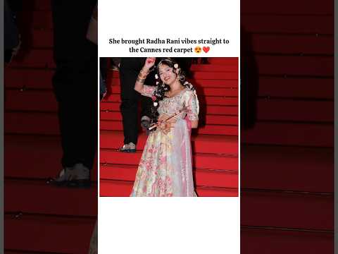 radha rani look at Cannes 😍❤️ #shortsfeed #shorts #viralvideo thumbnail