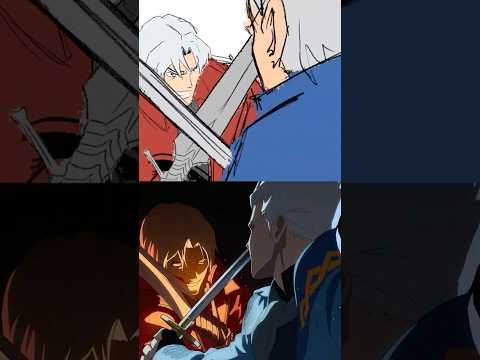 The #DevilMayCry Season 2 credits sequence animatic vs the final product #DMC #Netflix #Shorts thumbnail