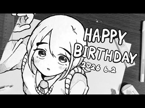【本日誕生日】雑談しながらお絵描き配信🎨✍  #創作 #illustration #イラスト #アナログ絵 #誕生日 #short #shorts thumbnail