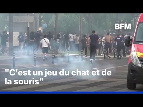 PSG-Arsenal: les images des premières tensions dans les rues de Paris thumbnail