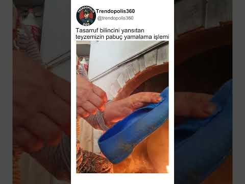 Tasarruf Bilincini Yansıtan Teyzemizin Pabuç Yamalama İşlemi?? thumbnail
