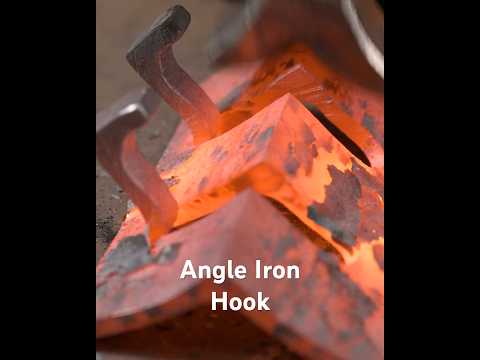 Scrap Angle Iron Hook! #blacksmith #metalworking #hook thumbnail