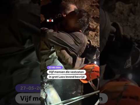Vijf mensen die vastzaten in grot Laos levend bevrijd thumbnail