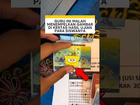 guru ini malah menempelkan gambar di kertas hasil ujian para siswanya ❗ #videoviral thumbnail