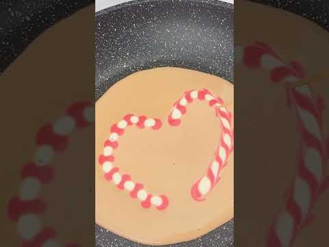 Xmas Pancakes with Candy Cane Magic 🍬✨ #HolidayBreakfast #PancakeArt #FestiveVibes #FoodieFun thumbnail