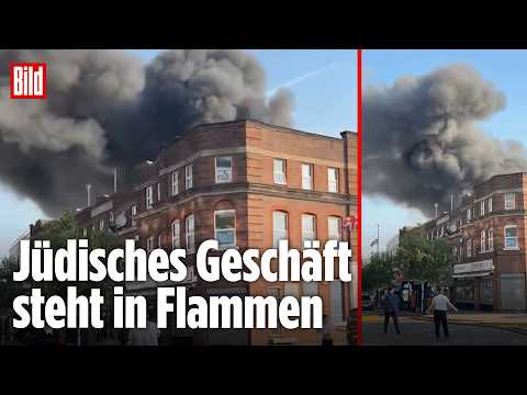 Brand in London: Jüdischer Supermarkt in Flammen – 100 Feuerwehrleute im Großeinsatz! thumbnail