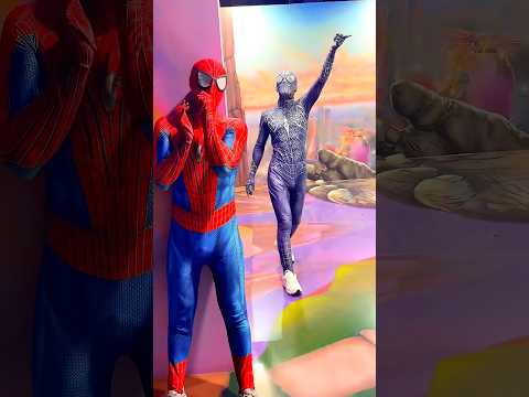 Spiderman got scared in a funny way😂 #spiderman thumbnail