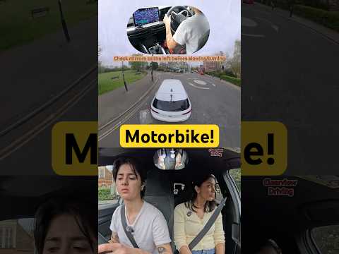Check your MIRRORS! 🏍️ 👀 #driving #car #test #learn #mirrors #hazard #motorbike #rider #london thumbnail