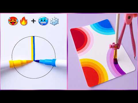 12 Easy Creative Art Hacks When You’re Bored || Art Ideas || painting for Beginners thumbnail