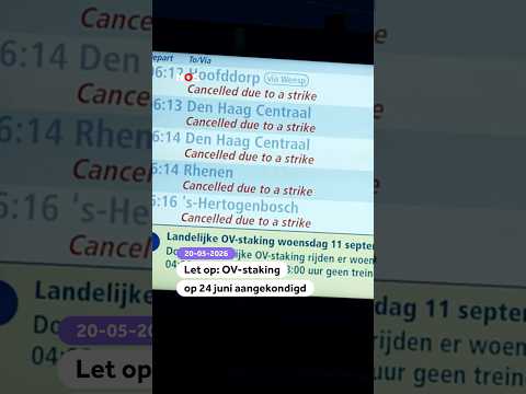 Let op: OV-staking op 24 juni aangekondigd thumbnail