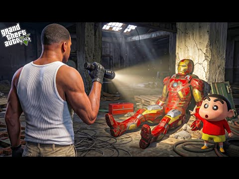 GTA V : Franklin And Shinchan Unexpectedly Found An Abandoned Ironman's Suit In GTA 5 Telugu |#gta5 thumbnail