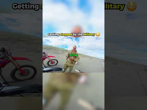 Getting stopped by the military #dirtbike #army #newzealand #beach thumbnail
