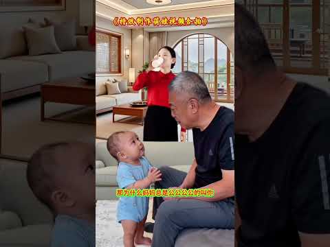 #萌娃搞笑合拍#爷爷和孙子的快乐时光 #隔代亲互动 抖音小助手#搞笑#萌娃#特效#shorts thumbnail