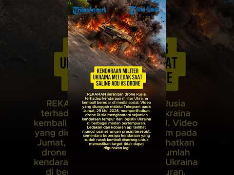 KENDARAAN MILITER UKRAINA MELEDAK SAAT SALING ADU VS DRONE thumbnail