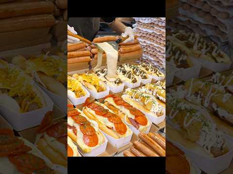 하루 3000개씩 팔렸다는?! 푸드트럭으로 시작해 대박난 경주 세자매 핫도그 American fusion style hot dog / Korean street food thumbnail