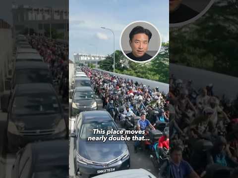 300,000 People Cross This Asian Border Every Single Day #shorts thumbnail