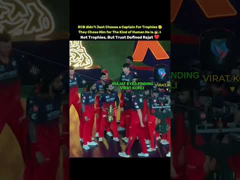 Not Trophies, This Made Rajat RCB Captain 🏆❤️ thumbnail