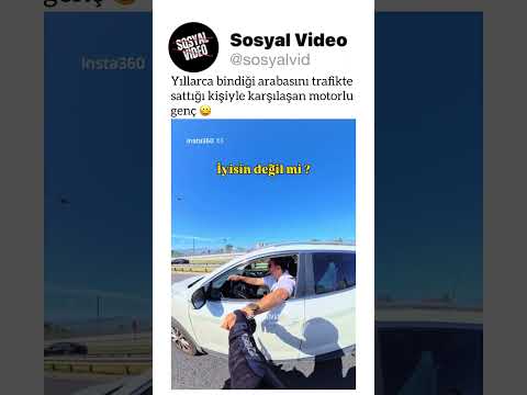 Yıllarca bindiği arabasına trafikte sattığı kişiyle karşılaşan motorlu genç ? thumbnail