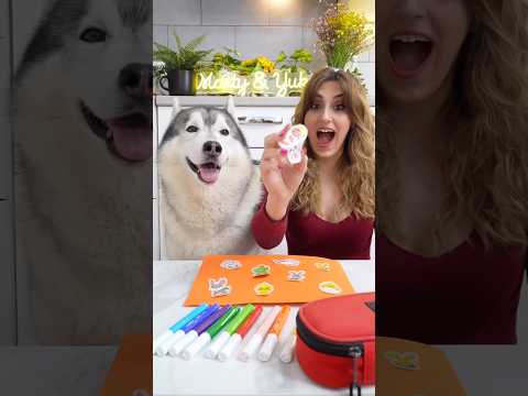 Come CREARE un ADESIVO utilizzando un DISEGNO 🎨🐣😍 #creative #creation #pasqua #dog #cane thumbnail