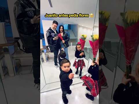 JUANITO ANTES PEDÍA FLORES AH PERO AHORA... 🥹❤️ | #jukilop #shorts #kimberlyloaiza thumbnail