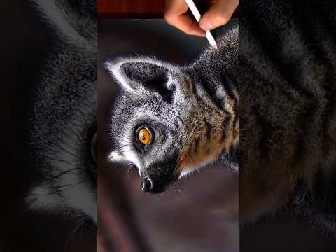 Lemur on paper #drawing #art thumbnail