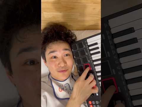 Baby tries mixing music for the first time thumbnail