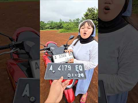 otong mau pasang plat nomor hitam di sepedah dede bayi #trendingshorts thumbnail