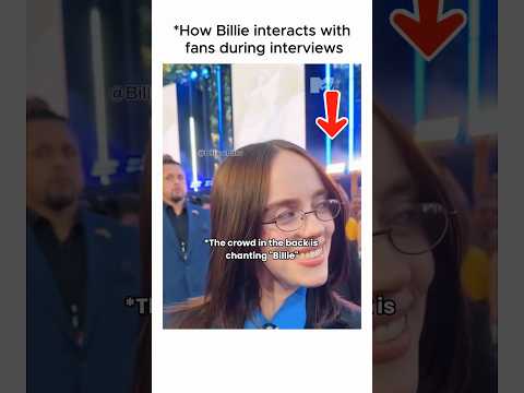 How Billie interacts with fans during interviews #billieeilish #fans #interview #wholesome #shorts thumbnail