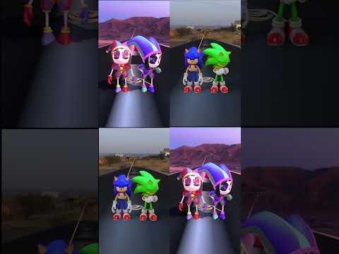 Sonic vs Pomni Kyrie Got Pulled Away  #sonic #funny thumbnail