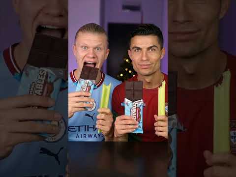 Celery and chocolate🥦🍫#football #Ronaldo #Haaland thumbnail