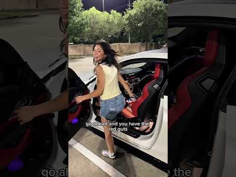 Larp larp larp #bmwm4 #cargirl #skit #funny #car #shorts thumbnail