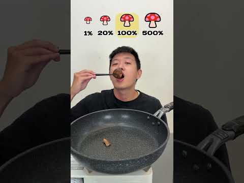 Tiny Mushroom vs. GIANT Mushroom 🤯！迷你香菇 vs 巨無霸香菇！#shorts #food #giantfood #challenge #cooking thumbnail