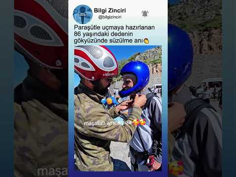Paraşütle uçmaya hazırlanan 86 yaşındaki dedenin takdir toplayan cesareti👏😲 thumbnail