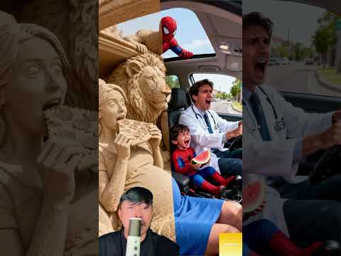 Di dalam mobil ada singa dan Spider-Man 😱 @MinionsJ thumbnail