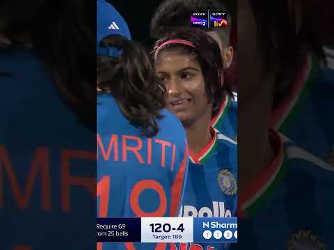 MAIDEN INTERNATIONAL WICKET! NANDNI SHARMA SEALS THE GAME! 👑🇮🇳 thumbnail
