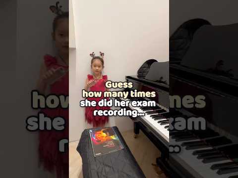 Guess how many times she recorded for her piano exam?? thumbnail