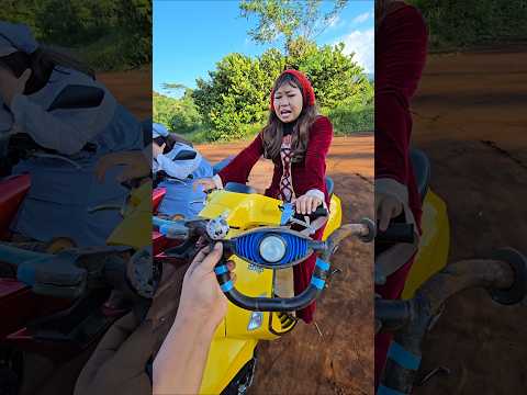pasang stang motor ada lampunya di motor bawang merah #trendingshorts thumbnail