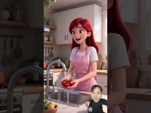 Em gái bỏ cà chua vào máy giặt thumbnail