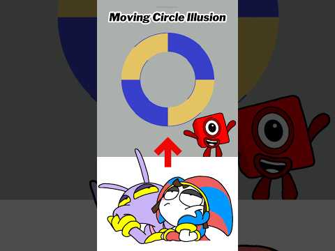 How?😵‍💫Moving Circle Optical Illusion😵‍💫NumberBlocks & Jax & Pomni Trick art Animation #illusion thumbnail